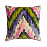 Artful Chevron - Velvet Pink & Purple Decorative Bed Runner and Cushion Cover