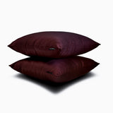Wine Slub Satin - Wine & Purple Satin Throw Cushion Cover