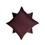 Wine Slub Satin - Wine & Purple Satin Throw Cushion Cover
