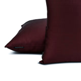 Wine Slub Satin - Wine & Purple Satin Throw Cushion Cover