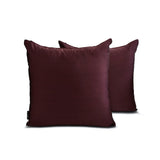 Wine Slub Satin Throw Pillow Cover