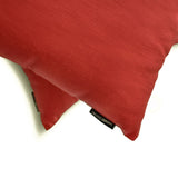 Rust Slub Satin - Rust Satin Lumbar Pillow Cover