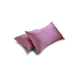 Light Purple Slub Satin - Purple Satin Lumbar Pillow Cover