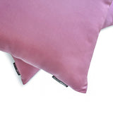 Light Purple Slub Satin - Purple Satin Lumbar Pillow Cover