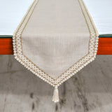 Timeless Linen Loom - Beige Linen Decorative Table Runner