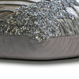 Moonlit Glitter - Silver Jacquard Throw Cushion Cover
