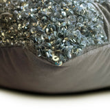 Moonlit Glitter - Silver Jacquard Throw Cushion Cover