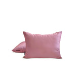 Mauve Slub Satin - Muave Satin Lumbar Pillow Cover