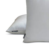 Light Gray Slub Satin - Light Gray Satin Lumbar Pillow Cover