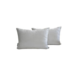 Light Gray Slub Satin Lumbar Pillow Cover