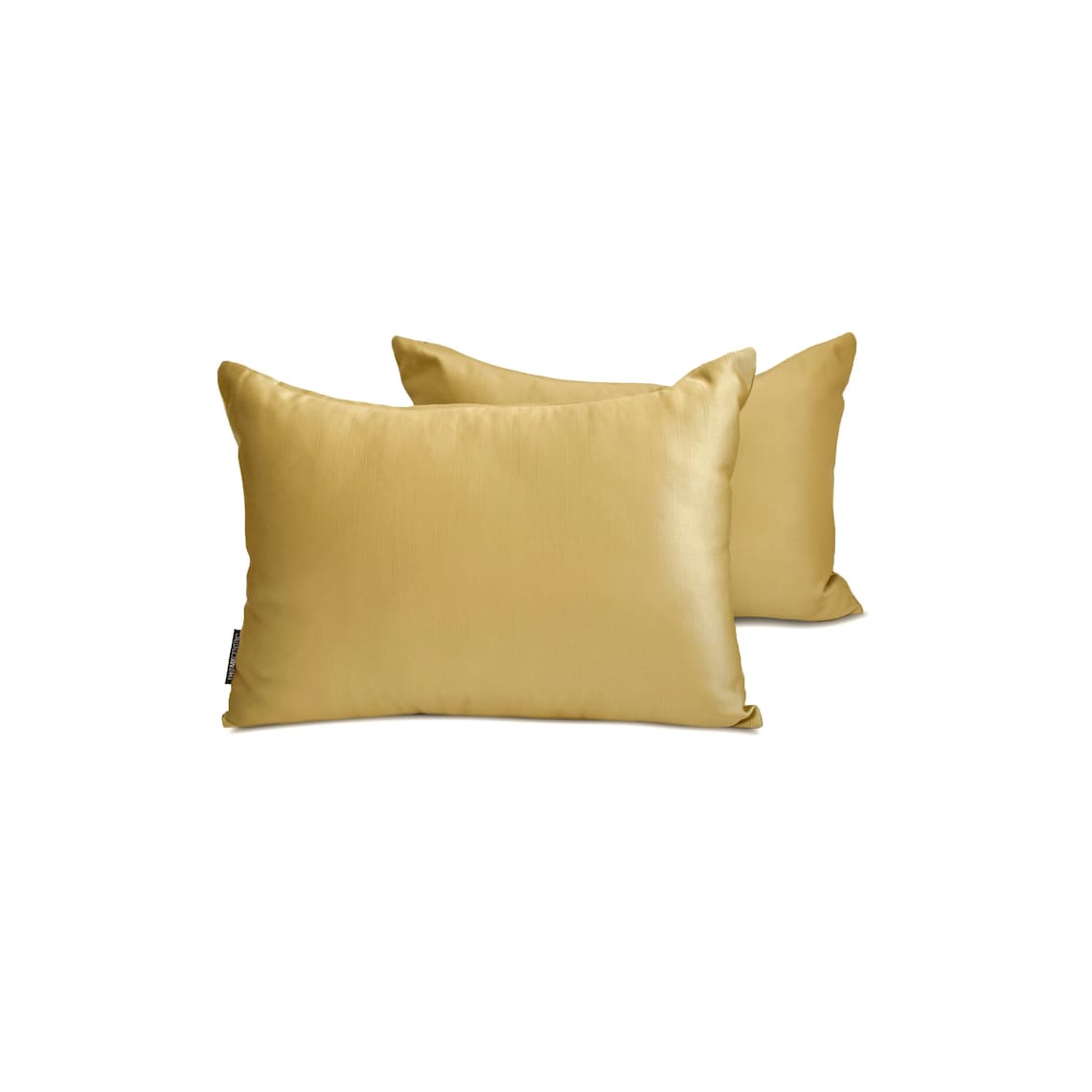 Light Gold Slub Satin Lumbar Pillow Cover