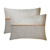 Corduroy Cozies Taupe - Taupe Corduroy And Linen Lumbar Cushion Cover