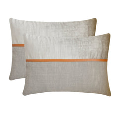 Corduroy Cozies Taupe - Taupe Corduroy And Linen Lumbar Cushion Cover