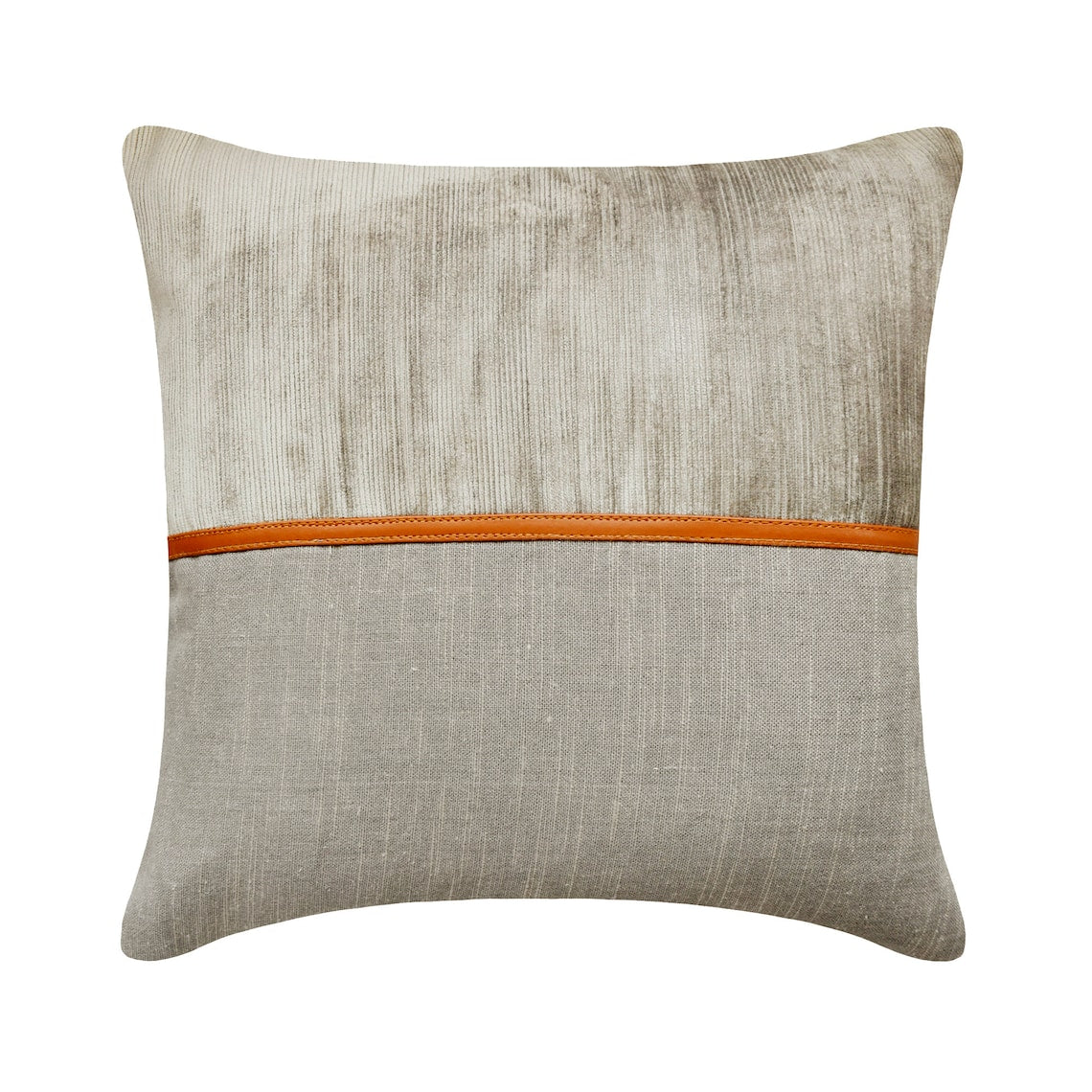 Cozy Cord Taupe Throw Cushion Cover