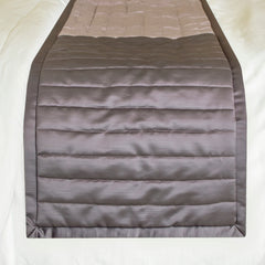 Plum Radiance - Satin & Velvet Purple Decorative Bed Runner and Cushion Cover