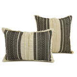 Casbah Charm - Black Jacquard Lumbar Cushion Cover
