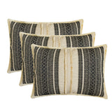 Casbah Charm - Black Jacquard Lumbar Cushion Cover