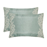 Océane - Light Bllue Sik Lumbar Cushion Cover