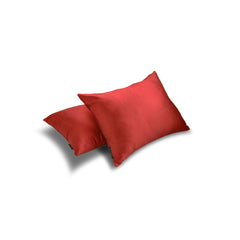 Rust Slub Satin - Rust Satin Lumbar Pillow Cover