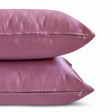 Light Purple Slub Satin - Purple Satin Lumbar Pillow Cover