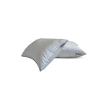 Light Gray Slub Satin - Light Gray Satin Lumbar Pillow Cover