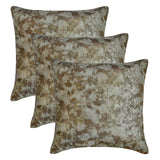 Serpentine Metallica - Silver & Gray Faux Leather Throw Cushion Cover