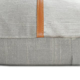Corduroy Cozies Taupe - Taupe Corduroy And Linen Lumbar Cushion Cover