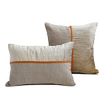 Cozy Cord Taupe - Taupe Corduroy & Linen Throw Cushion Cover