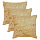 Ivory Gilded Glamour - Ivory & Gold Suede Throw Cushion Cover