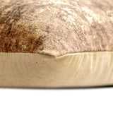 Brown Gilded Glamour - Brown & Gold Suede Throw Cushion Cover
