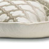 Priscilla Dazzle - Jacquard Ivory Decorative Bed Runner and Cushion Cover