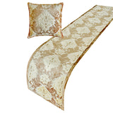 Emmeline - Velvet Beige Decorative Bed Runner and Cushion Cover