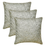 Metallic Mosaic - Silver & Gray Jacquard Throw Cushion Cover