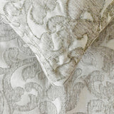 Ethereal Silver - Jacquard Silver Decorative Bed Runner and Cushion Cover