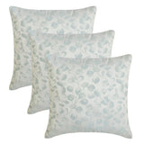 Pastel Petal Blue - Blue Jacquard Throw Cushion Cover