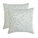 Pastel Petal Blue - Blue Jacquard Throw Cushion Cover