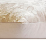 Pastel Petal Beige - Beige Jacquard Throw Cushion Cover