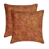 Rust Gilded Glamour - Rust & Gold Suede Throw Cushion Cover