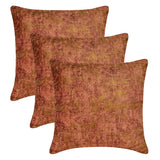 Rust Gilded Glamour - Rust & Gold Suede Throw Cushion Cover