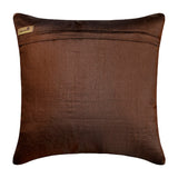 Brown Crystals - Brown Art Silk Throw Cushion Cover