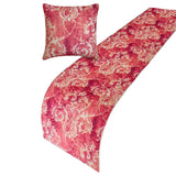 Pink Dalliance - Velvet Pink Decorative Bed Runner and Cushion Cover