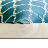 Trellis Tango - Blue Jacquard Throw Cushion Cover