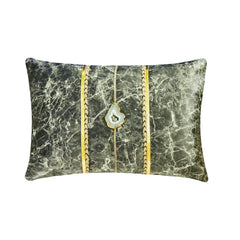 Solar Quartz Teal - Teal Blue Suede Lumbar Pillow Cover