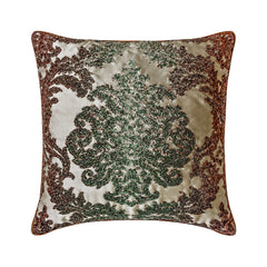 Jade Damask Throw Cushion Cover