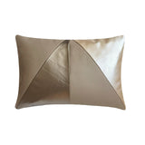 Hide And Style - Black & Brown Faux Leather Throw Pillow Cover