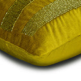 Sparkling Stripe Chartreuse Lumbar Pillow Cover