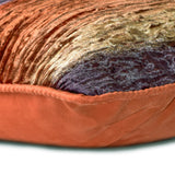 Ombre Twist - Brown Velvet Lumbar Pillow Cover