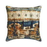 Freya - Blue Cotton Lumbar Pillow Cover