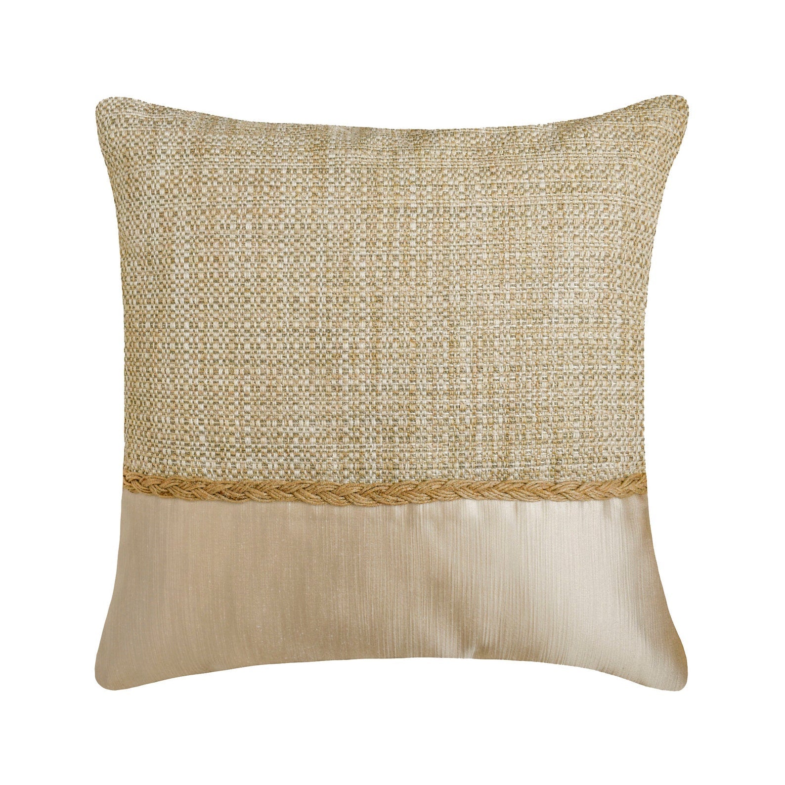 Jute Ivory Suit Throw Cushion Cover