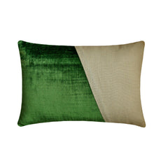 Velutinous Grey - Grey Velvet & Linen Lumbar Pillow Cover